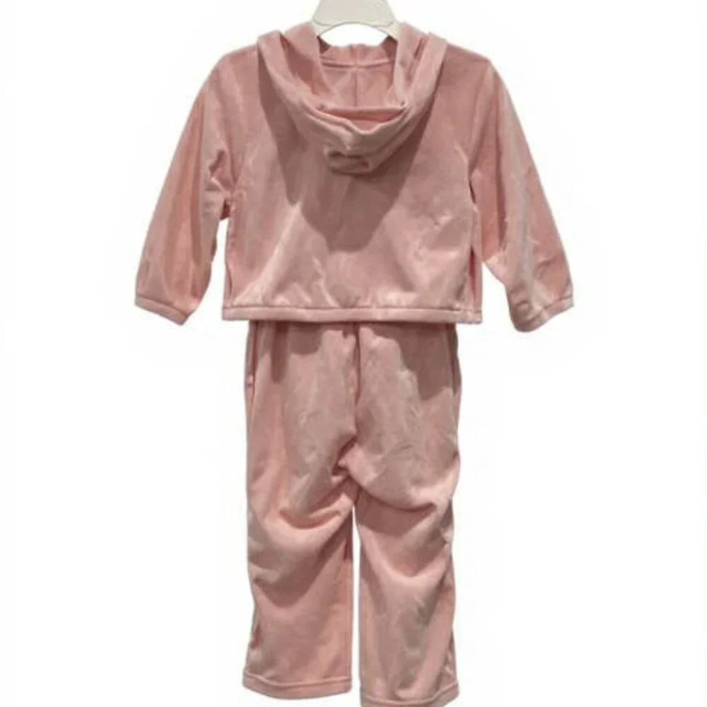 Gymboree NWT Tres Chic Pink Poodle Dog Velour Hoodie Jacket & Pants 18- 24 mos